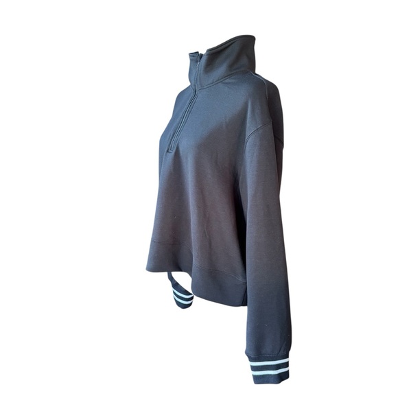 Yogalicious Black Quarter Zip Pullover Scuba Knit Size L - Picture 5 of 9